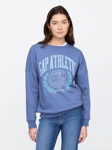 GAP Bluza w kolorze niebieskim rozmiar: XS. Niebieskie bluzy GAP, xs, bez wzorów, bez kaptura. Za 79,03 zł.
