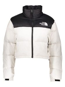 The North Face Kurtka puchowa "Nuptse" w kolorze biało-czarnym rozmiar: XL. Białe kurtki The North Face, xl, bez wzorów, z puchu, bez kaptura. Za 565,65 zł.