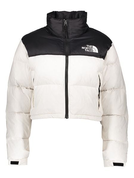 The North Face Kurtka puchowa "Nuptse" w kolorze biało-czarnym rozmiar: XL. Białe kurtki The North Face, xl, bez wzorów, z puchu, bez kaptura. Za 588,81 zł.
