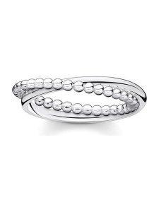 Thomas Sabo Srebrny pierścionek rozmiar: 58. Szare pierścionki Thomas Sabo, srebrne. Za 144,95 zł.