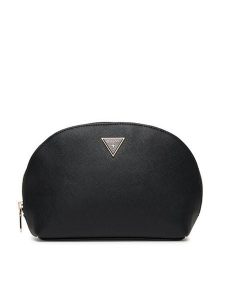 Guess Kosmetyczka PW7526 P5270 Czarny. Czarne kosmetyczki Guess, z aplikacjami, ze skóry, bez dodatków. Za 189,99 zł.