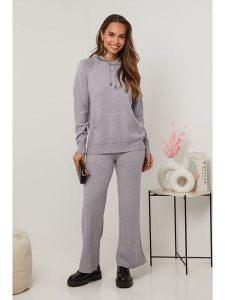 Soft Cashmere 2-częściowy zestaw w kolorze szarym rozmiar: 34/36. Szare swetry oversize Soft Cashmere, bez wzorów, z kaszmiru, bez ramiączek. Za 195,99 zł.