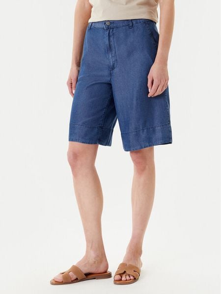 United Colors Of Benetton Bermudy 4KHND9020 Niebieski Relaxed Fit. Niebieskie szorty United Colors of Benetton, bez wzorów, z lyocellu. Za 149,99 zł.