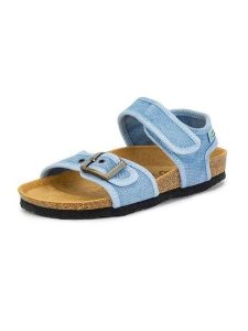 Natural world Sandały w kolorze błękitnym rozmiar: 30. Niebieskie sandały Natural World, bez wzorów, z otwartym noskiem, bez obcasa, bez zapięcia. Za 121,99 zł.