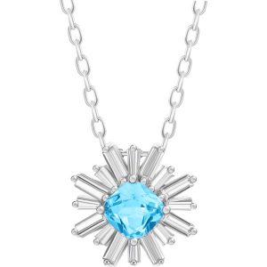 XARA Srebrny naszyjnik, wisiorek blue topaz, celebrytka 2,7 ct. Niebieskie naszyjniki Braccatta, z granatem, srebrne. Za 265,00 zł.