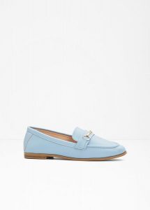 Półbuty wsuwane loafer. Brązowe balerinki bonprix, bez wzorów, bez obcasa, bez zapięcia. Za 104,99 zł.