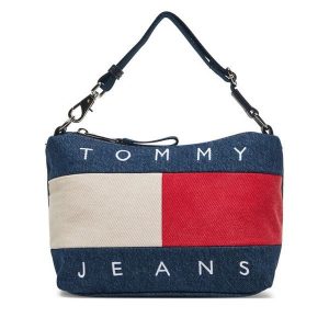 Torebka Tommy Jeans. Niebieskie torebki klasyczne Tommy Jeans, bez wzorów, z denimu, bez dodatków. Za 379,99 zł.