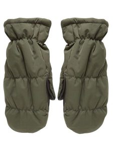 MOSS COPENHAGEN Rękawiczki "Pavinaria" w kolorze khaki rozmiar: onesize. Brązowe rękawiczki Moss Copenhagen, bez wzorów, ze skóry. Za 113,95 zł.
