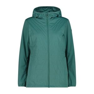 Kurtka damska turystyczna CMP 35Z5476. Zielone kurtki CMP, l, bez wzorów, z softshellu, z kapturem. W wyprzedaży za 445,15 zł.