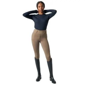 Damskie legginsy jeździeckie o średniej przyczepności PS of Sweden Katja. Brązowe legginsy PS OF SWEDEN, bez wzorów. Za 329,00 zł.