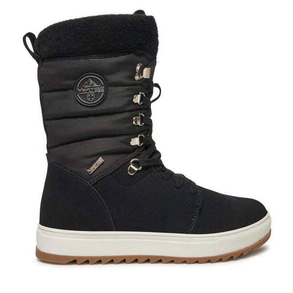 Śniegowce Vertigo Alpes. Czarne buty zimowe Vertigo Alpes, bez obcasa, bez zapięcia. Za 269,99 zł.