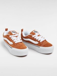 Vans Skórzane sneakersy "Knu Stack" w kolorze karmelowym rozmiar: 37. Brązowe trampki Vans, bez wzorów, bez zapięcia. Za 162,49 zł.