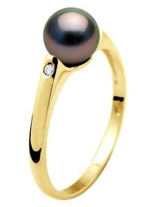 Pearl Addict Złoty pierścionek z diamentem i perłą rozmiar: 54. Żółte pierścionki Pearl Addict, z diamentem, złote. Za 1 565,99 zł.