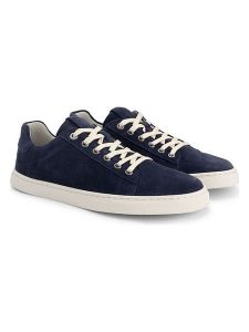 TRAVELIN' Skórzane buty "Bergvik" w kolorze granatowym do chodzenia na boso rozmiar: 37. Niebieskie trampki Travelin', bez wzorów, bez zapięcia. Za 339,99 zł.