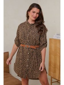 Curvy Lady Tunika w kolorze brązowym rozmiar: 48/50. Brązowe tuniki Curvy Lady, bez wzorów, z bawełny, klasyczne, bez kołnierzyka, bez ramiączek. Za 105,38 zł.