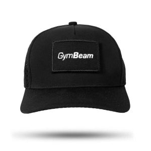 Czapka unisex bieganie oddychająca czarna Ranger. Czarne czapki GYMBEAM, bez wzorów, z materiału, sportowe. Za 59,90 zł.