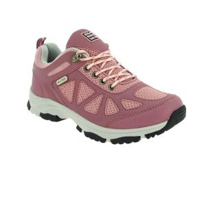 Damskie buty trekkingowe z niską cholewką Élémenterre Sanbona. Czerwone buty trekkingowe Elementerre, przed kostkę, bez zapięcia. Za 237,00 zł.