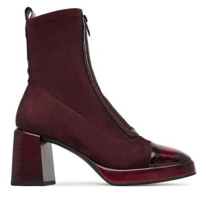 Botki Hispanitas. Fioletowe botki Hispanitas, bez wzorów, bez obcasa, na słupku, bez zapięcia. Za 599,99 zł.
