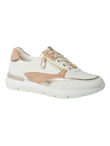 HASSIA Skórzane sneakersy "Bordeaux" w kolorze jasnobrązowo-białym rozmiar: 38. Białe trampki HASSIA, bez wzorów, bez zapięcia. Za 404,99 zł.