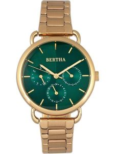 Bertha Zegarek kwarcowy "Gwen" w kolorze złoto-zielonym rozmiar: onesize. Zielone, analogowe zegarki Bertha. Za 260,99 zł.