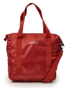 SAM73 Shopper bag "Ulenfe" w kolorze czerwonym - 40 x 45 cm rozmiar: onesize. Czerwone shopper bag sam73, bez wzorów, z materiału, na ramię, bez dodatków. Za 87,81 zł.