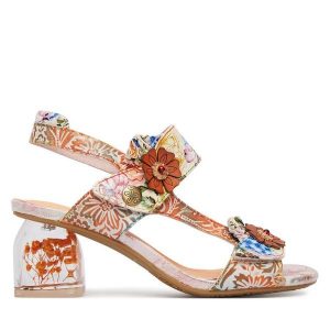 Sandały Laura Vita. Brązowe sandały LAURA VITA, bez wzorów, bez obcasa, na słupku, bez zapięcia. Za 429,99 zł.