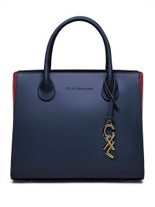 CXL by Christian Lacroix Skórzana torebka "Montaigne" w kolorze niebieskim - 32 x 26 x 15 cm rozmiar: onesize. Niebieskie torebki klasyczne CXL by Christian Lacroix, bez wzorów, z materiału, przez ramię, bez dodatków. Za 505,45 zł.