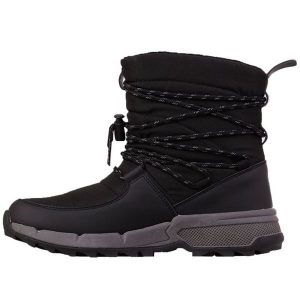 Buty Kappa Numar W 243239 1171 czarne. Czarne buty zimowe z gumy, bez obcasa, bez zapięcia. Za 280,78 zł.