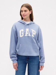 GAP Bluza w kolorze błękitnym rozmiar: XS. Niebieskie bluzy GAP, xs, bez wzorów, z kapturem. Za 104,14 zł.