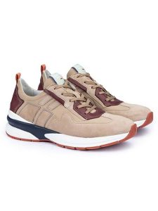 LLOYD Skórzane sneakersy w kolorze beżowo-bordowym rozmiar: 38. Brązowe trampki LLOYD, bez wzorów, ze skóry, bez zapięcia. Za 408,49 zł.