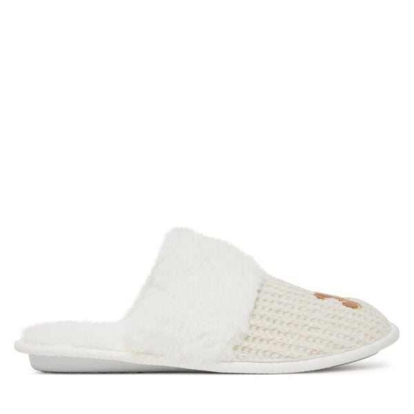 Kapcie DeeZee. Białe kapcie DeeZee, bez wzorów. Za 69,99 zł.