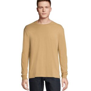 Koszulka Z Długim Rękawem Unisex Pioneer Dla Dorosłych. Brązowe bluzki SOL'S, s, bez wzorów, sportowe, bez kołnierzyka, bez ramiączek. Za 64,99 zł.