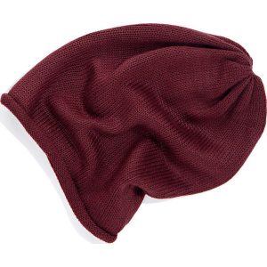Czapka "beanie" bonprix bordowy. Czapki marki 4f. Za 29,99 zł.