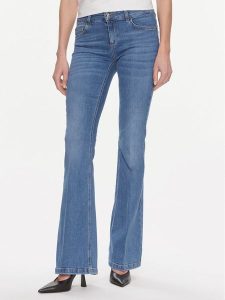 Liu Jo Jeansy UA4057 DS015 Niebieski Flare Fit. Niebieskie jeansy Liu Jo, bez wzorów, z bawełny. Za 419,99 zł.