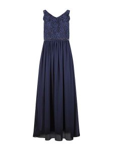 Happy girls by Eisend Sukienka w kolorze granatowym rozmiar: XS. Niebieskie sukienki happy girls by Eisend, xs, bez wzorów, z koronki, bez kołnierzyka, bez ramiączek, maxi. Za 157,35 zł.