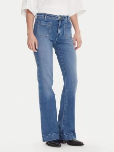 Wrangler Jeansy 112332419 Niebieski Flare Fit. Niebieskie jeansy Wrangler, bez wzorów, z bawełny. Za 399,99 zł.