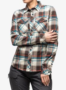 Koszula turystyczna damska Helikon-Tex Marigold Woman's Shirt. Brązowe koszule HELIKON-TEX, l, bez wzorów, z materiału, bez kołnierzyka, bez ramiączek. Za 296,99 zł.