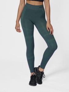 Legginsy damskie Hummel hmlMT. Zielone legginsy Hummel, bez wzorów, z materiału. Za 212,50 zł.