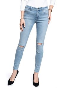 SPODNIE DAMSKIE WRANGLER SKINNY STONED RIBBED W28KTX98R 112128341. Rurki Wrangler, z jeansu. Za 199,99 zł.