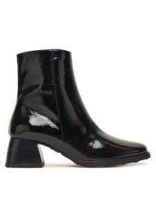 Hispanitas Botki HI254345 Czarny. Czarne botki Hispanitas, bez wzorów, ze skóry, bez obcasa, na słupku, bez zapięcia. Za 579,99 zł.