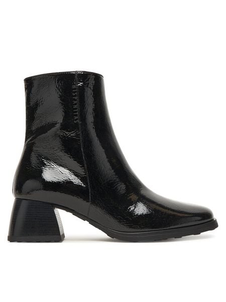 Hispanitas Botki HI254345 Czarny. Czarne botki Hispanitas, bez wzorów, ze skóry, bez obcasa, na słupku, bez zapięcia. Za 579,99 zł.