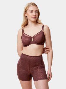 Triumph Biustonosz z fiszbiną Triumph Signature Sheer W01 EX 10215906 Brązowy. Brązowe biustonosze Triumph, bez wzorów, z syntetyku. Za 139,99 zł.