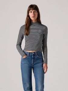 Levi's Koszulka w kolorze granatowo-białym rozmiar: S. Niebieskie bluzki Levi's®, s, bez wzorów, bez kołnierzyka, bez ramiączek. Za 83,22 zł.