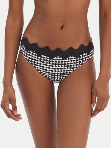 Seafolly Dół od bikini Gia Check Ric Rac 40711-282 Czarny. Czarne bikini Seafolly, bez wzorów, z syntetyku. Za 299,99 zł.