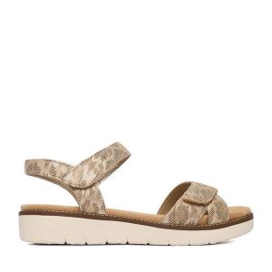 Sandały Remonte. Brązowe sandały Remonte, bez wzorów, bez obcasa, na płaskiej podeszwie, bez zapięcia. Za 369,99 zł.