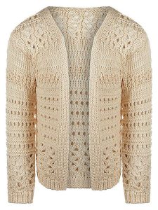 Koko Noko Kardigan w kolorze beżowym rozmiar: 122. Brązowe kardigany Koko Noko, ze splotem. Za 84,21 zł.