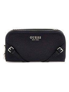 Guess Portfel w kolorze czarnym - 19 x 10 x 4 cm rozmiar: onesize. Czarne portfele Guess, z aplikacjami, z materiału. Za 405,61 zł.