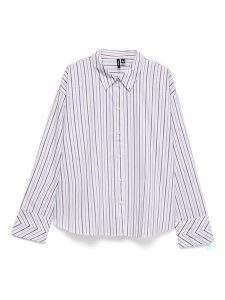 Vero Moda Koszula w kolorze biało-fioletowym rozmiar: XS. Białe koszule Vero Moda, xs, bez wzorów, z bawełny, bez kołnierzyka, bez ramiączek. Za 104,95 zł.