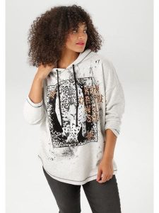 Aniston Bluza w kolorze białym rozmiar: 50. Białe bluzy Aniston, bez wzorów, z kapturem. Za 82,83 zł.