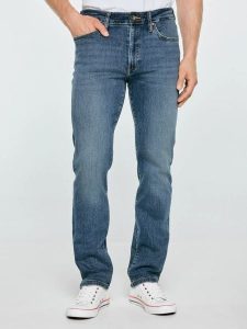 Jeansy męskie dopasowane niebieskie terry high waist 465. Niebieskie rurki Big Star, z denimu. Za 329,99 zł.